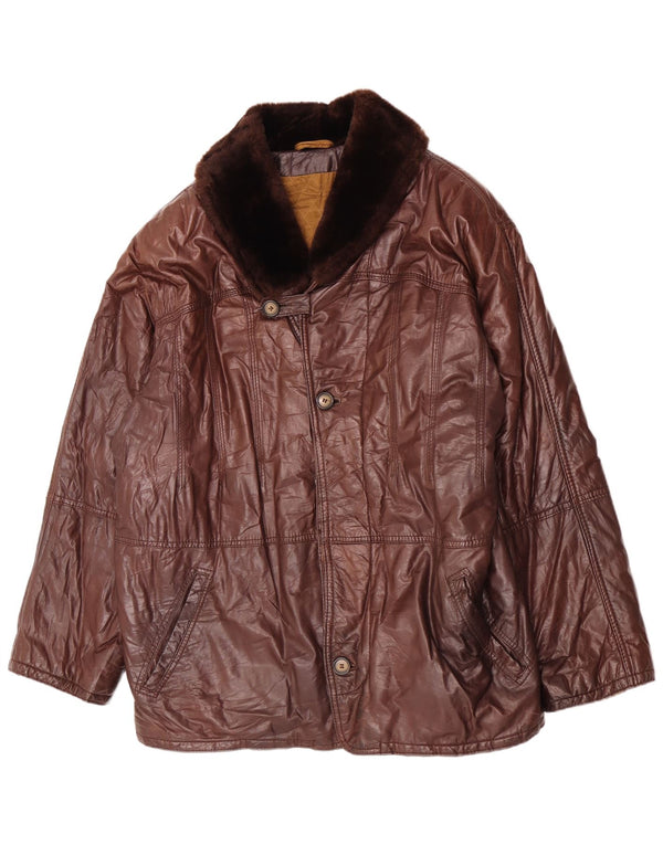 Мужская кожаная куртка Douglas EU 52 XL Коричневая классическая