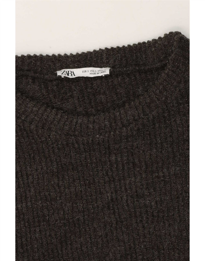 Женская футболка оверсайз Zara Top UK 10, маленькая серая