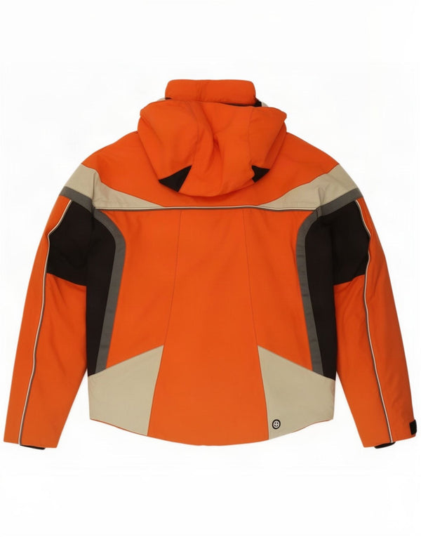 Colmar Mens Hooded Ski Jacket IT 52 Large Orange Colourblock