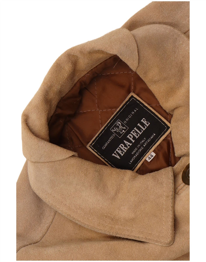 Винтажная женская замшевая куртка IT 44 Medium Beige Leather