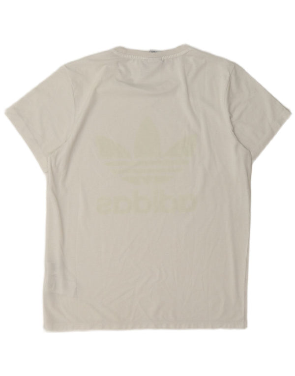 Женская футболка оверсайз с рисунком Adidas Top UK 8, маленькая белая