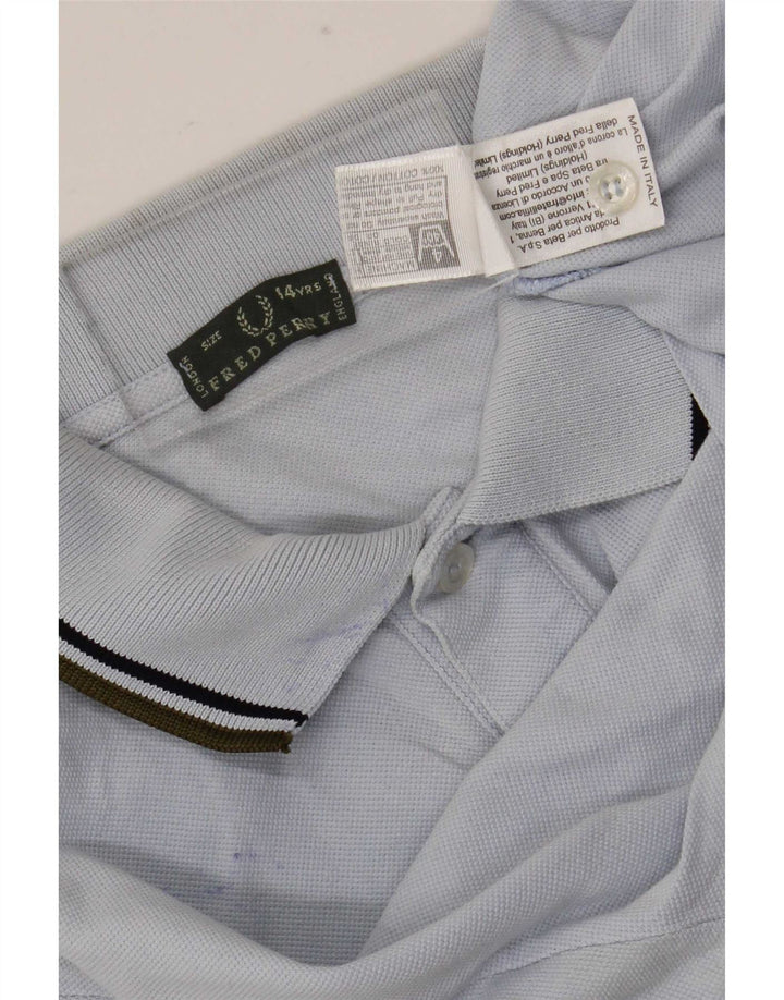 Рубашка-поло Fred Perry для мальчиков 13-14 лет, синяя, хлопковая