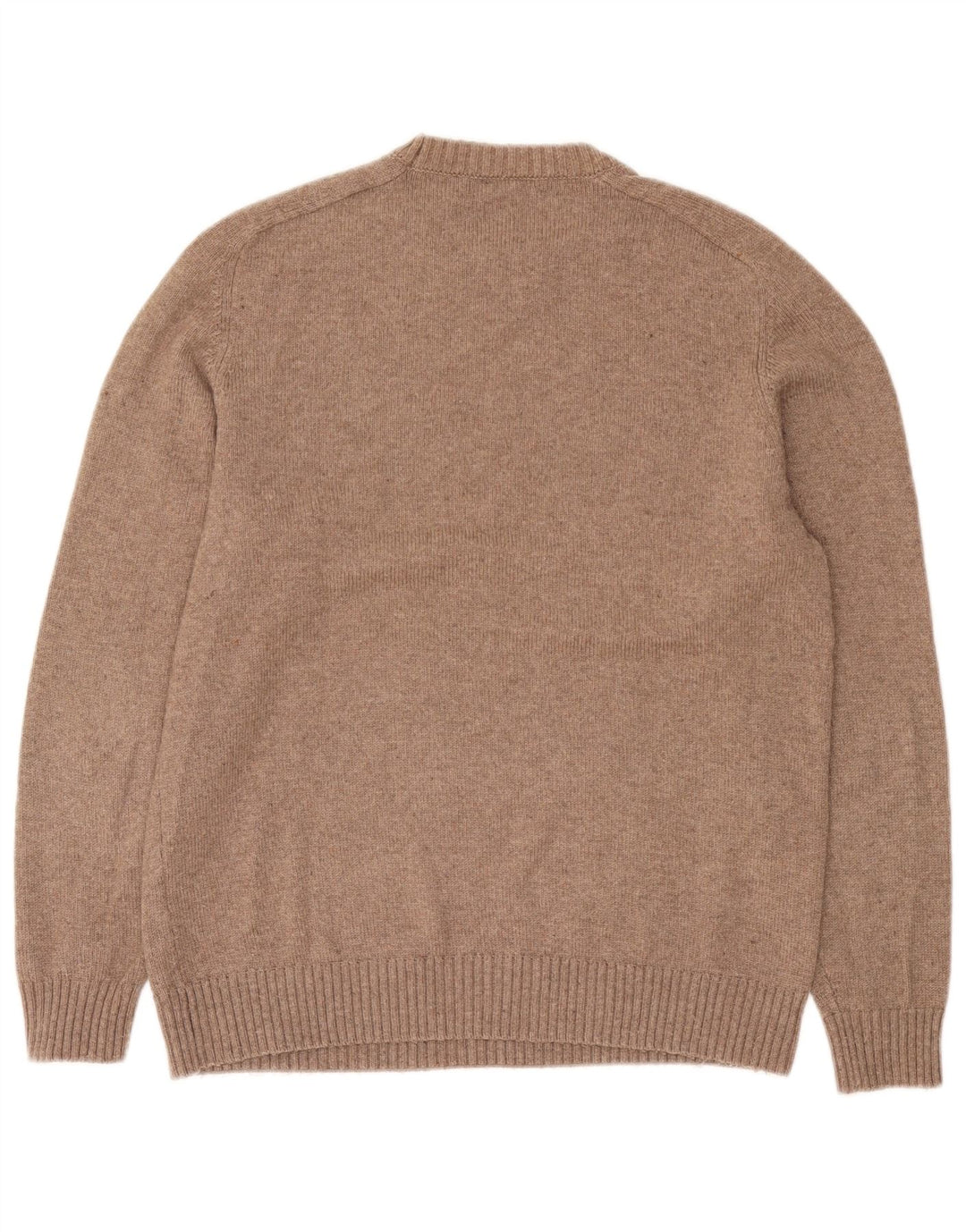 Мужской джемпер с круглым вырезом Zara, средний коричневый полиэстер