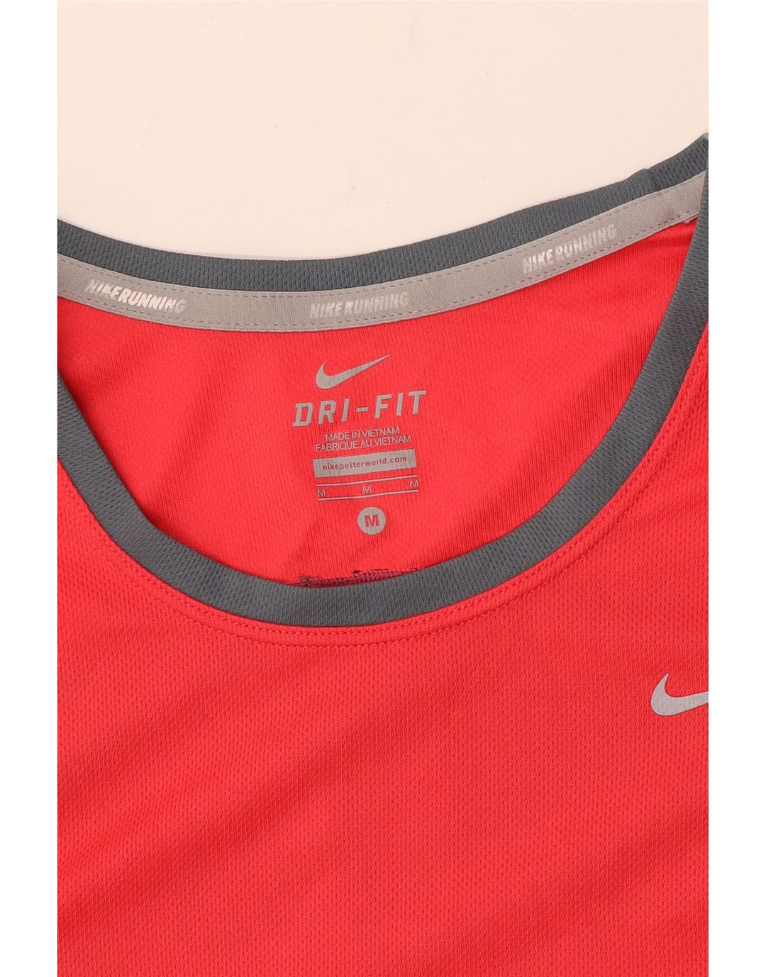 Женская футболка NIKE Dri Fit Top UK 12, средний красный цвет с блоками