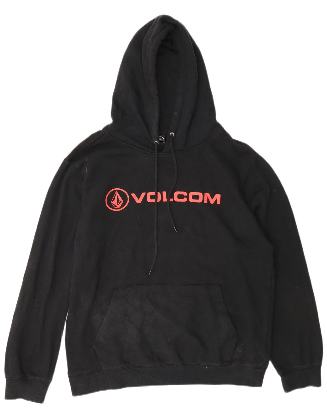 Volcom Мужской джемпер с капюшоном с рисунком, хлопковый, среднего серого цвета