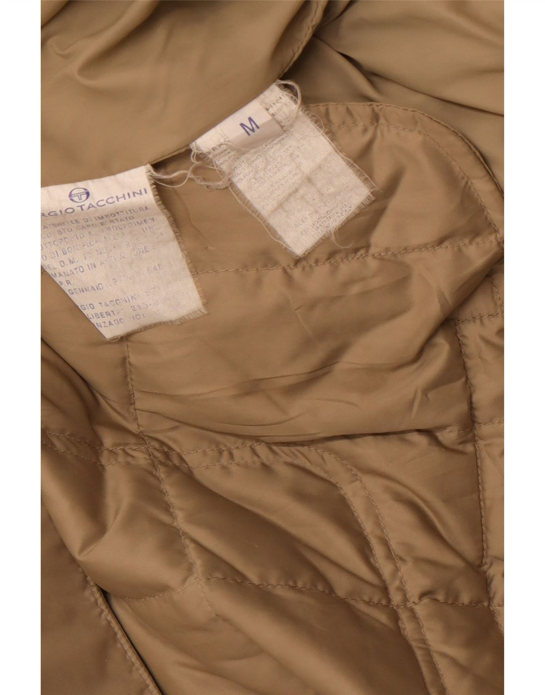 SERGIO TACCHINI Мужская стеганая куртка UK 38 Medium Beige