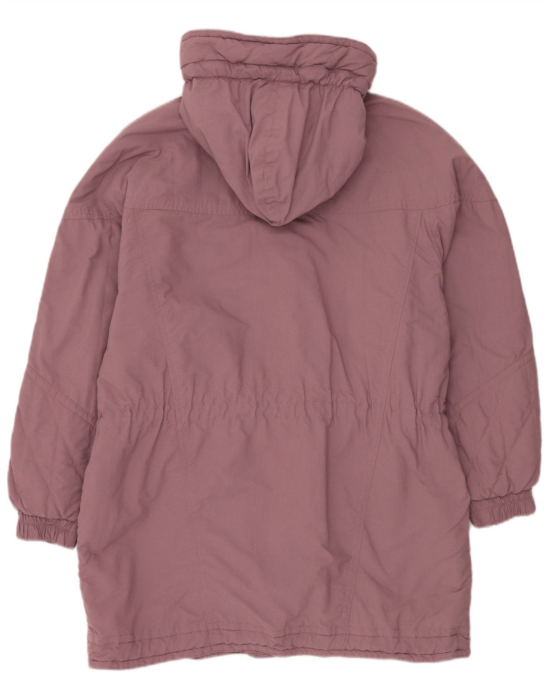 ВИНТАЖНАЯ женская ветровка с капюшоном EU 42, большой фиолетовый полиэстер
