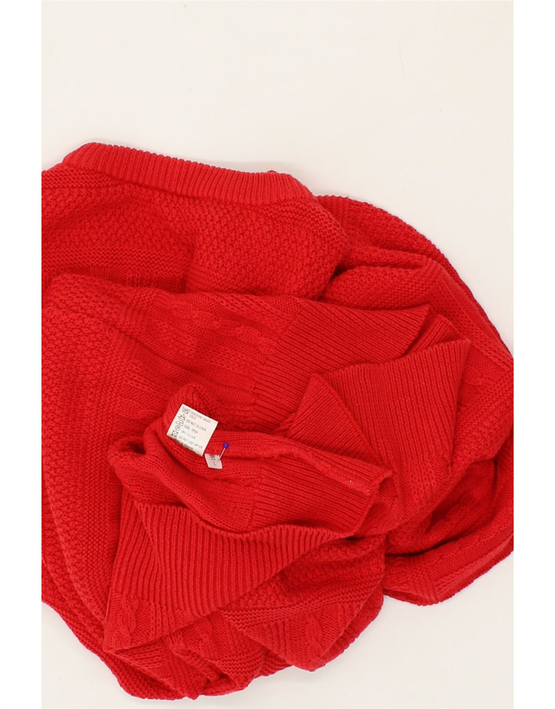 MARZ Mens Crew Neck Jumper Sweater Large Red Cotton Vintage Marz and Second-Hand Marz from Messina Hembry 