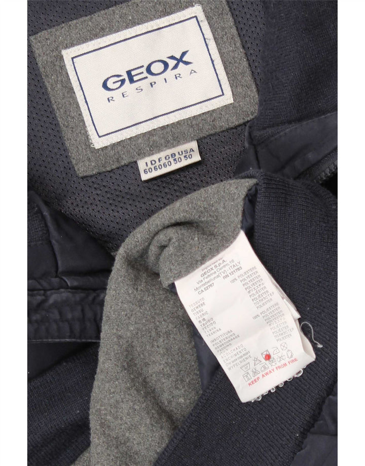 Мужская куртка-бомбер Geox Respira UK 50 5XL Темно-синий полиэстер