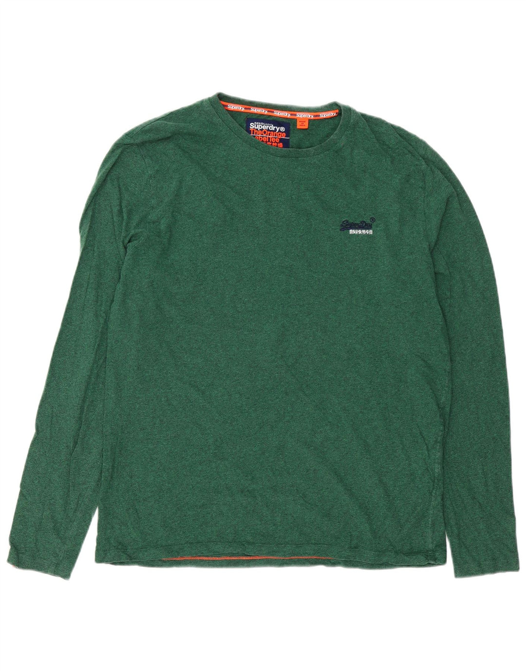 Мужской топ Superdry с длинным рукавом 2XL, зеленый в крапинку