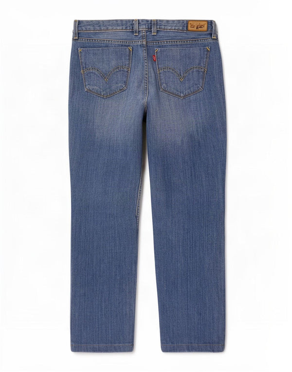 Женские прямые джинсы Levi's 627 W34 L27 синие, хлопок