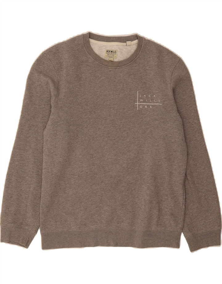 JACK WILLS Mens Sweatshirt Jumper Small Grey Cotton Vintage Jack Wills and Second-Hand Jack Wills from Messina Hembry 