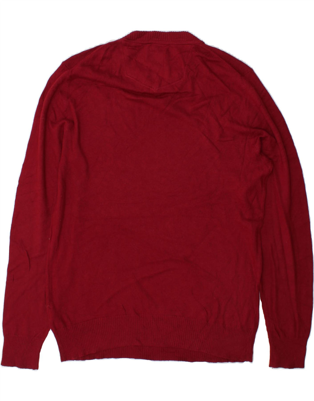 FAT FACE Mens V-Neck Jumper Sweater Medium Maroon Cotton Vintage Fat Face and Second-Hand Fat Face from Messina Hembry 