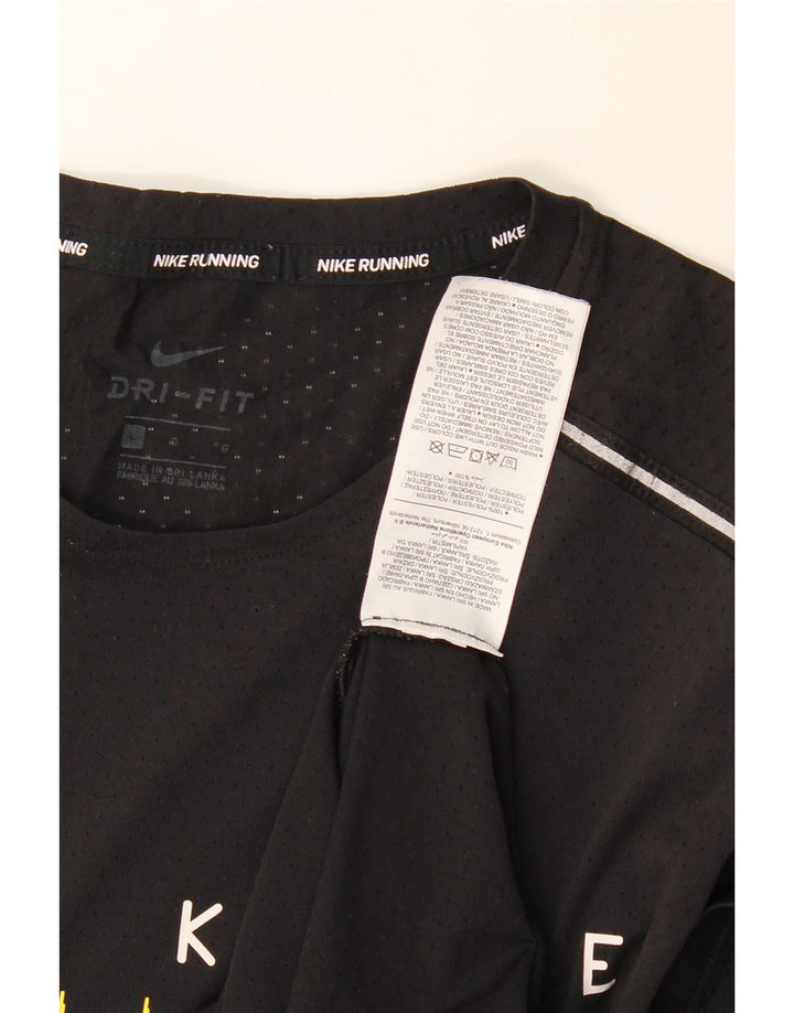 Мужская футболка NIKE Dri Fit с рисунком, большой черный полиэстер