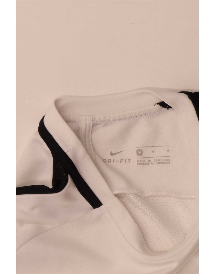 Мужская футболка Nike Dri Fit, средний белый цвет, цветной блок