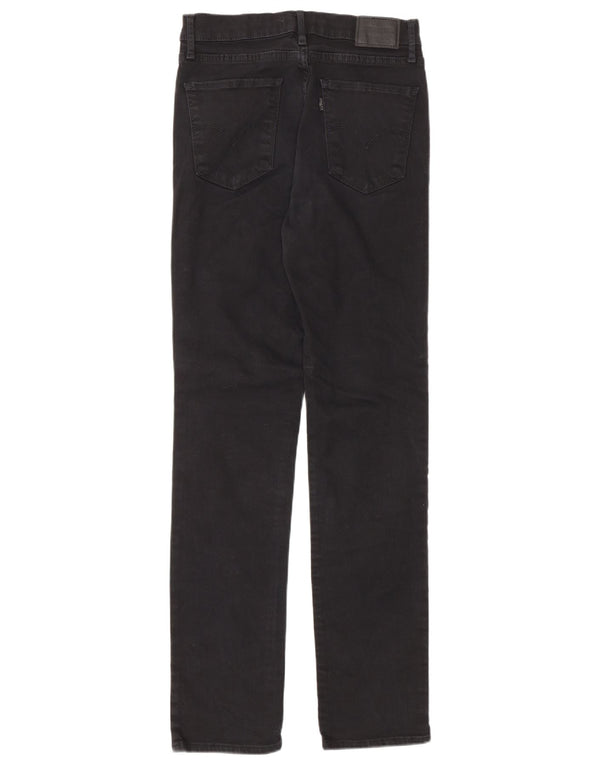 Женские прямые джинсы Levi's 724 с высокой посадкой W29 L32, черный хлопок