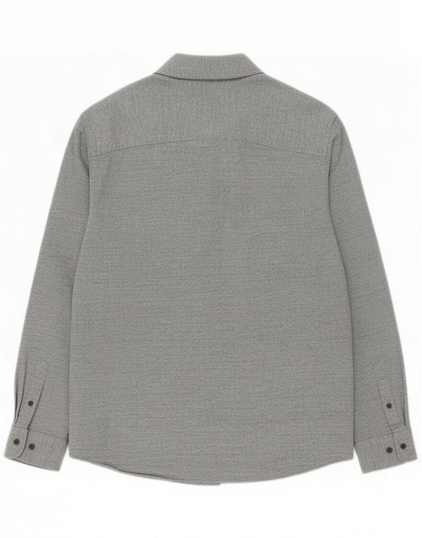 Мужская фланелевая рубашка Jack & Jones XL, серый хлопок с крапинками
