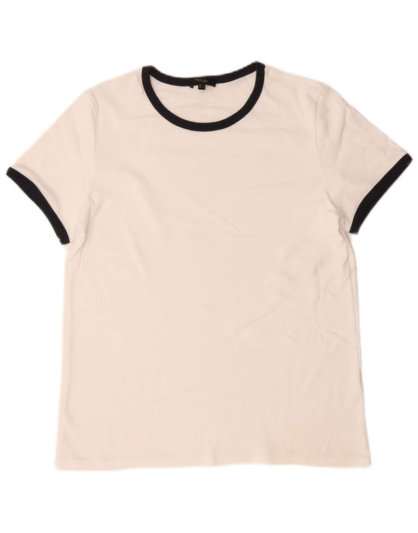 Женская футболка Massimo Dutti Top UK 14, большая белая с цветными блоками