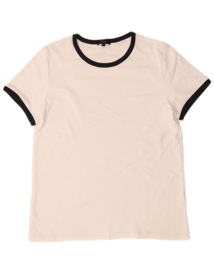 Женская футболка Massimo Dutti Top UK 14, большая белая с цветными блоками