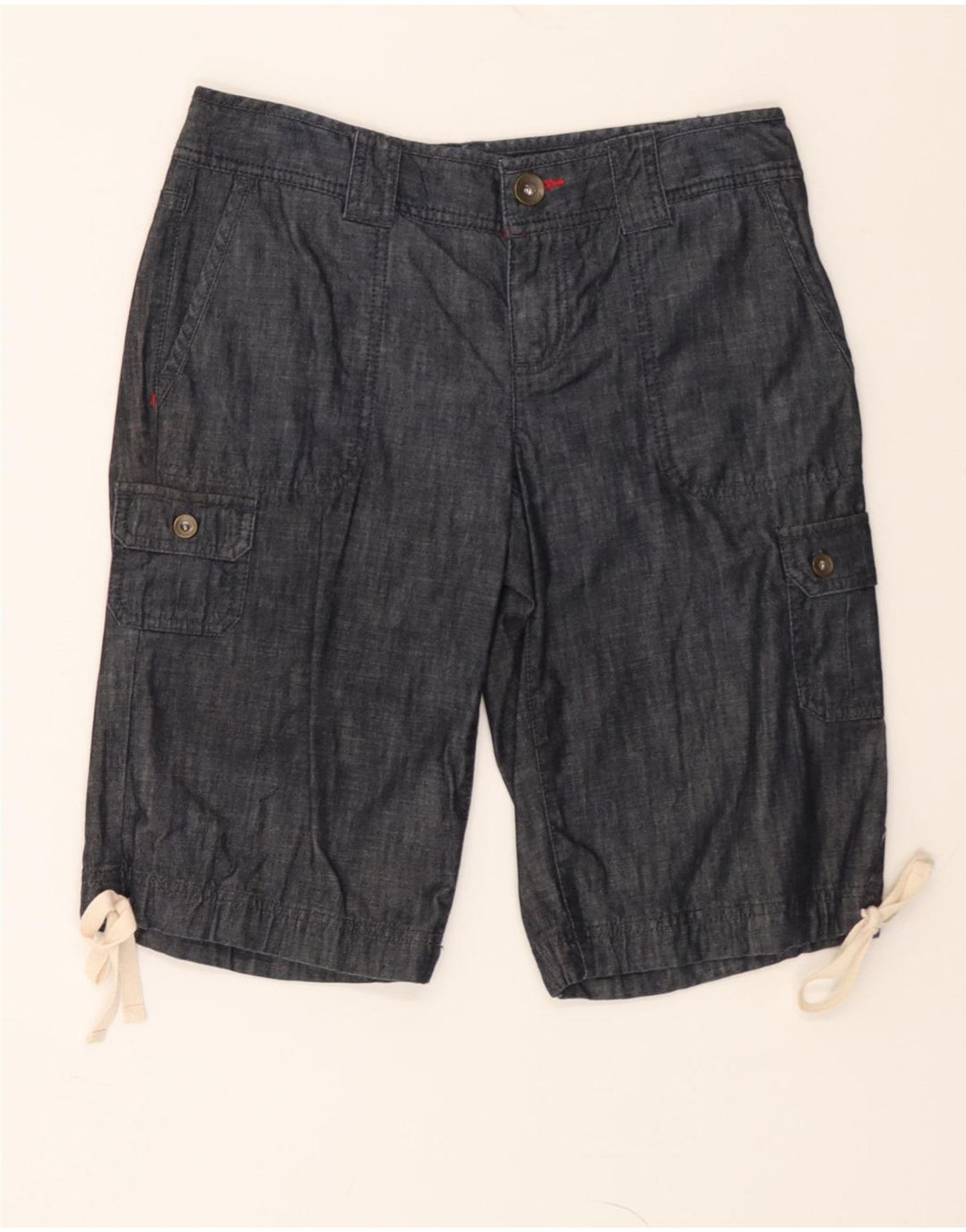 TOMMY HILFIGER Womens Cargo Shorts US 4 Small W30  Navy Blue Cotton Vintage Tommy Hilfiger and Second-Hand Tommy Hilfiger from Messina Hembry 