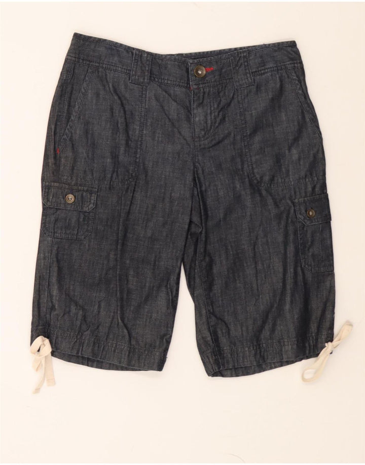 TOMMY HILFIGER Womens Cargo Shorts US 4 Small W30  Navy Blue Cotton Vintage Tommy Hilfiger and Second-Hand Tommy Hilfiger from Messina Hembry 