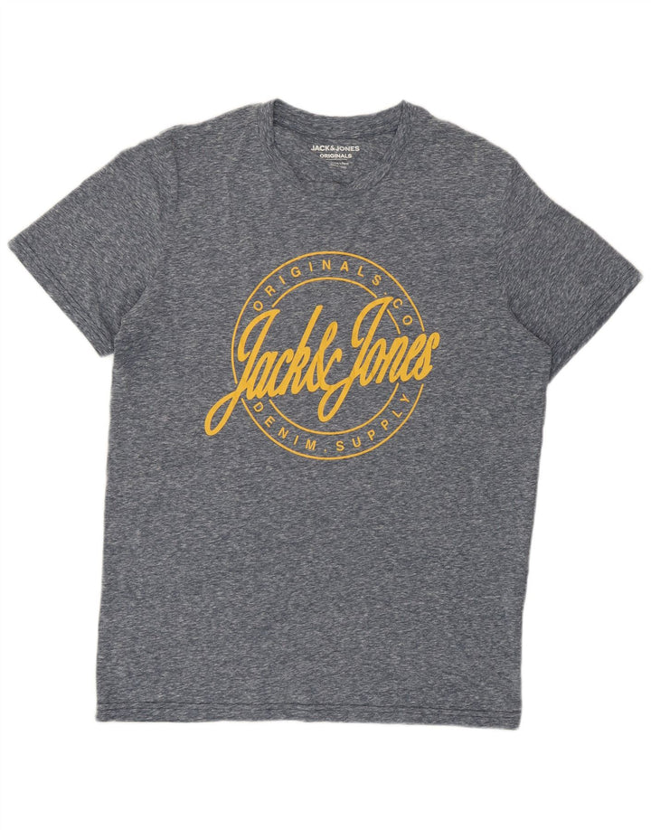 Мужская футболка с рисунком Jack & Jones, средний синий в крапинку