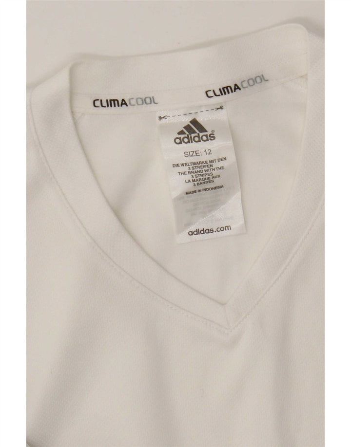 Женский жилет Adidas Climacool Top UK 12, средний белый, полиэстер с цветными блоками