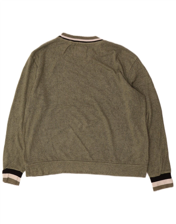 SUPERDRY Женский укороченный свитшот с рисунком UK 14, большой зеленый в крапинку