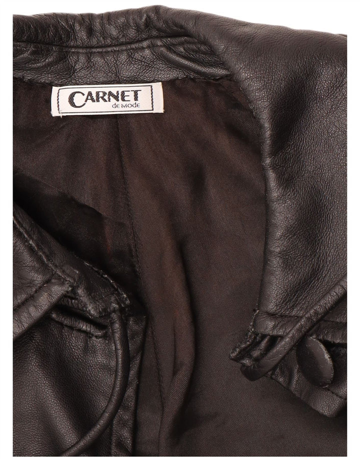 Женское кожаное пальто Carnet UK 18 XL, черное