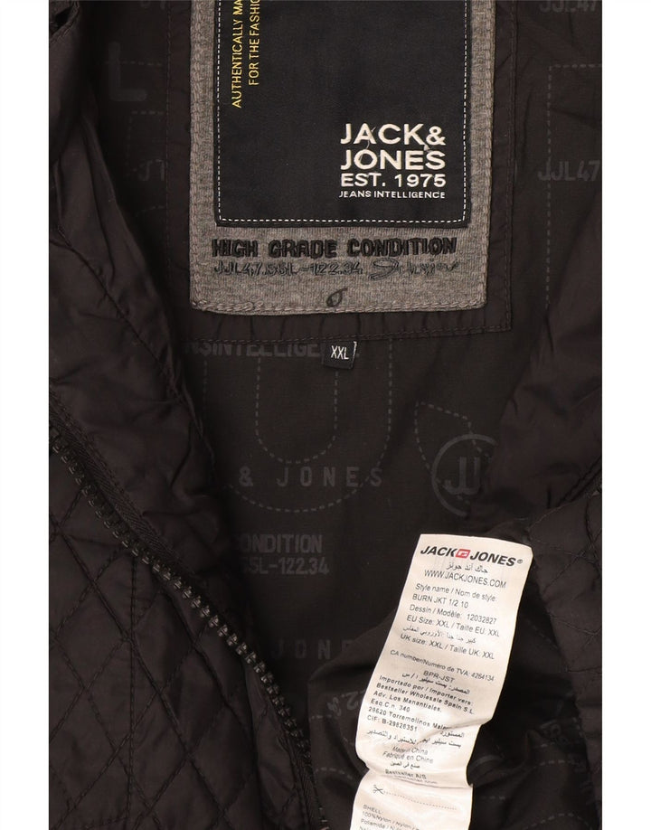 Мужская стеганая куртка Jack & Jones UK 44 2XL Серый нейлон