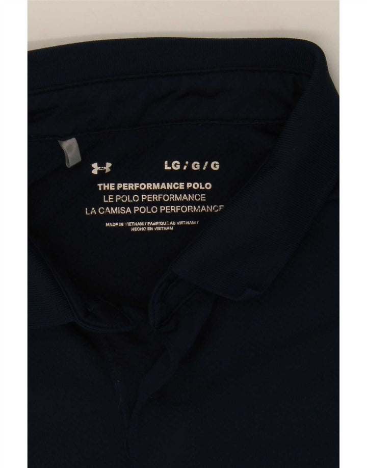 Мужская рубашка-поло Under Armour, большая, темно-синяя
