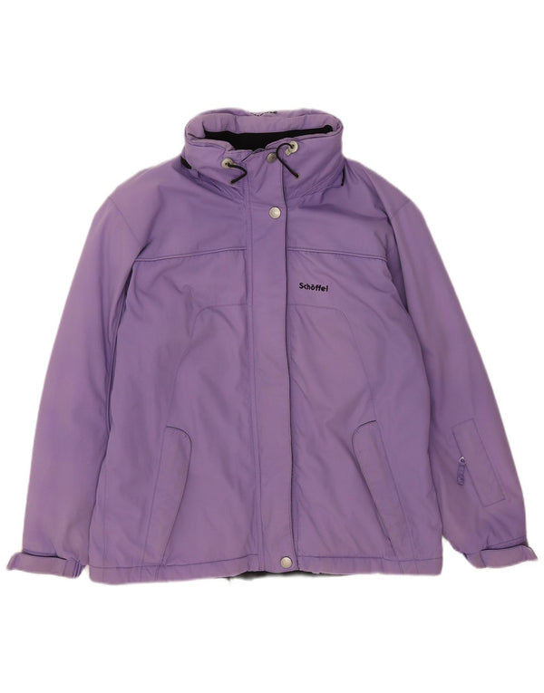 Женская лыжная куртка Schoffel с капюшоном UK 16, большой фиолетовый полиамид