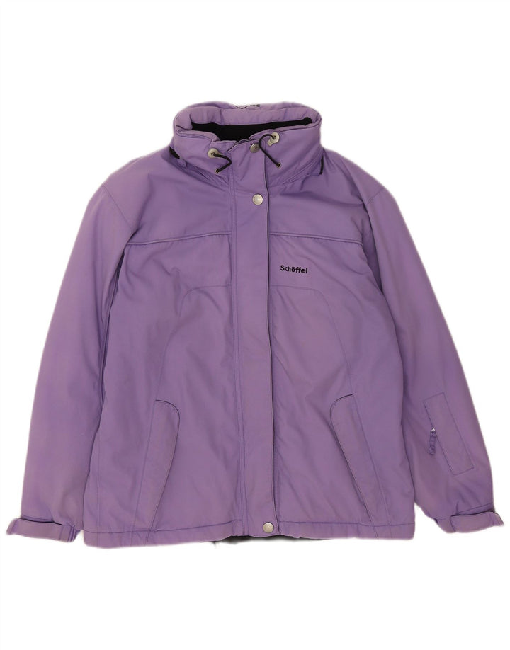 Женская лыжная куртка Schoffel с капюшоном UK 16, большой фиолетовый полиамид