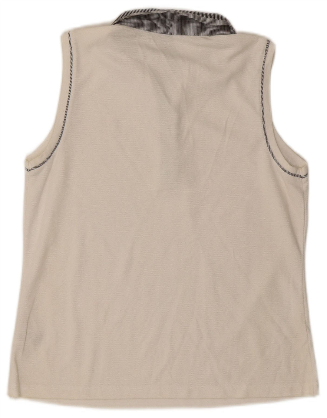 Женская рубашка поло без рукавов IZOD UK 14, большой белый хлопок