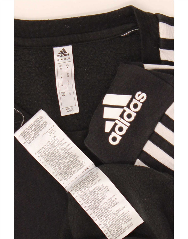 Мужской свитшот Adidas с рисунком, джемпер, средний черный, хлопок с цветными блоками