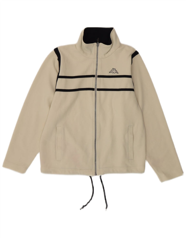 KAPPA Женский спортивный костюм Верхняя куртка UK 14 Средний полиэстер в белую полоску