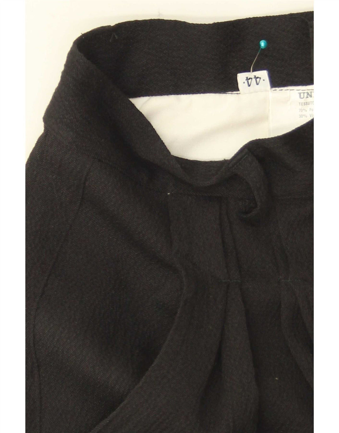 Винтажные женские костюмные брюки IT 44 Medium W26 L35, черный полиэстер