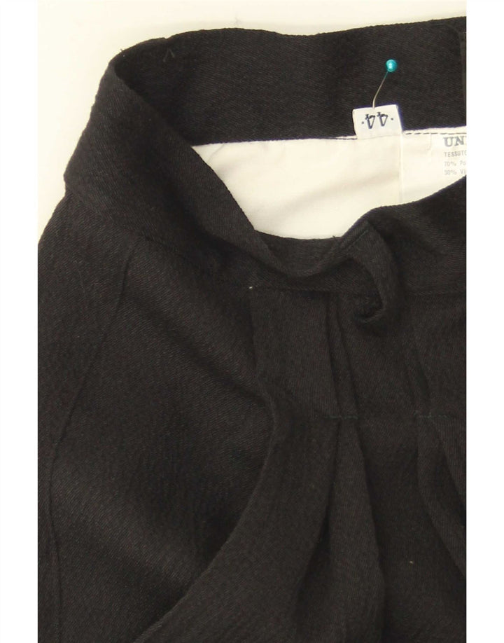 Винтажные женские костюмные брюки IT 44 Medium W26 L35, черный полиэстер