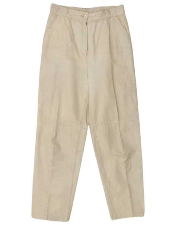 Винтажные женские повседневные брюки с высокой талией IT 38 XS W25 L28 Off White