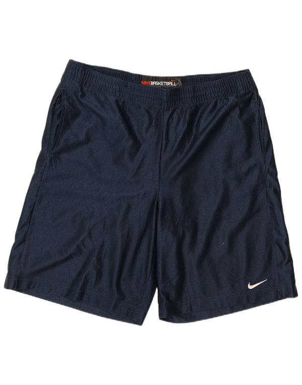 Мужские спортивные шорты Nike XL темно-синие из полиэстера