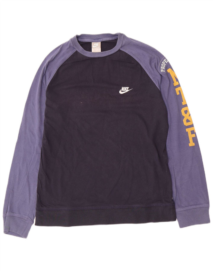 Мужской топ с длинным рукавом Nike Graphic Top UK 39/41, средний темно-синий
