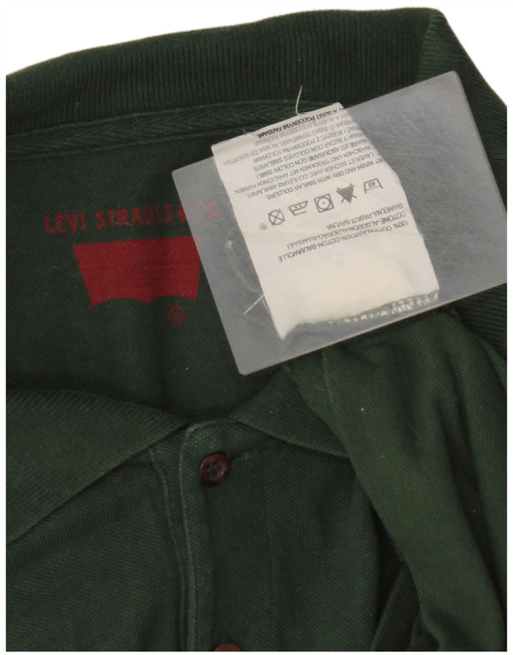 Мужская рубашка-поло с длинным рукавом LEVI'S, большая зеленая, хлопок