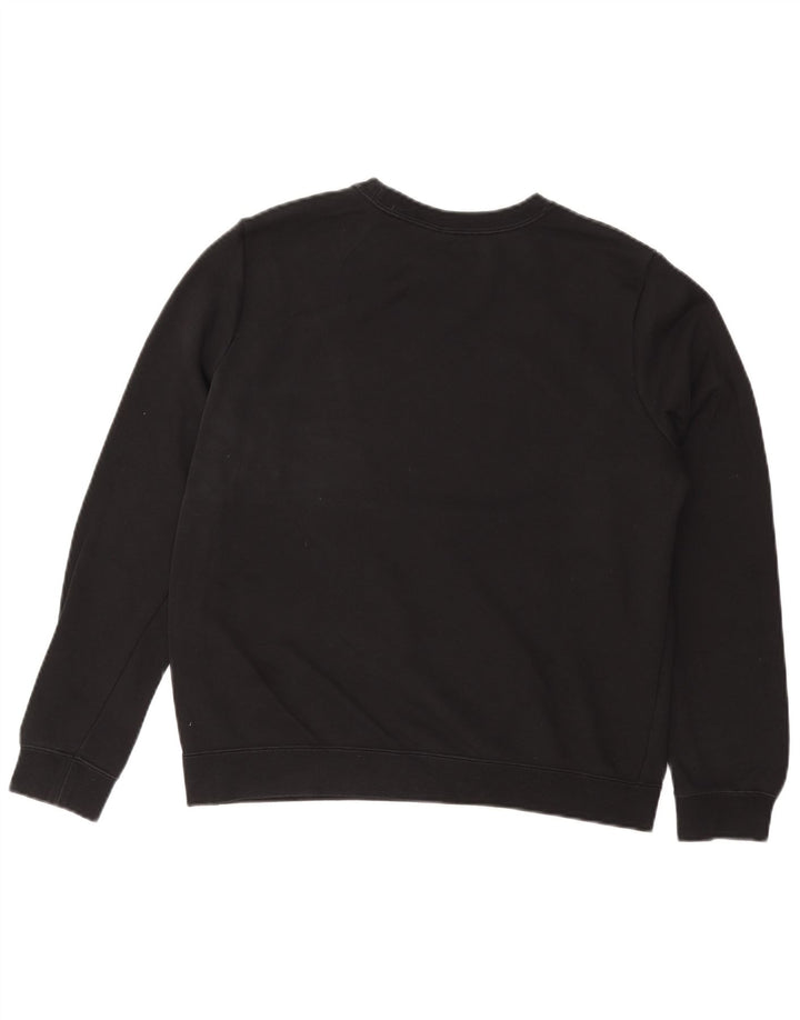 Женский свитер с рисунком NIKE UK 14, средний черный хлопковый свитер