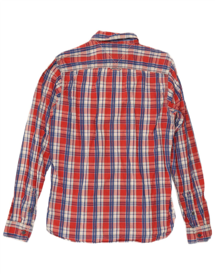 Мужская рубашка Tommy Hilfiger, маленькая красная клетка, хлопок