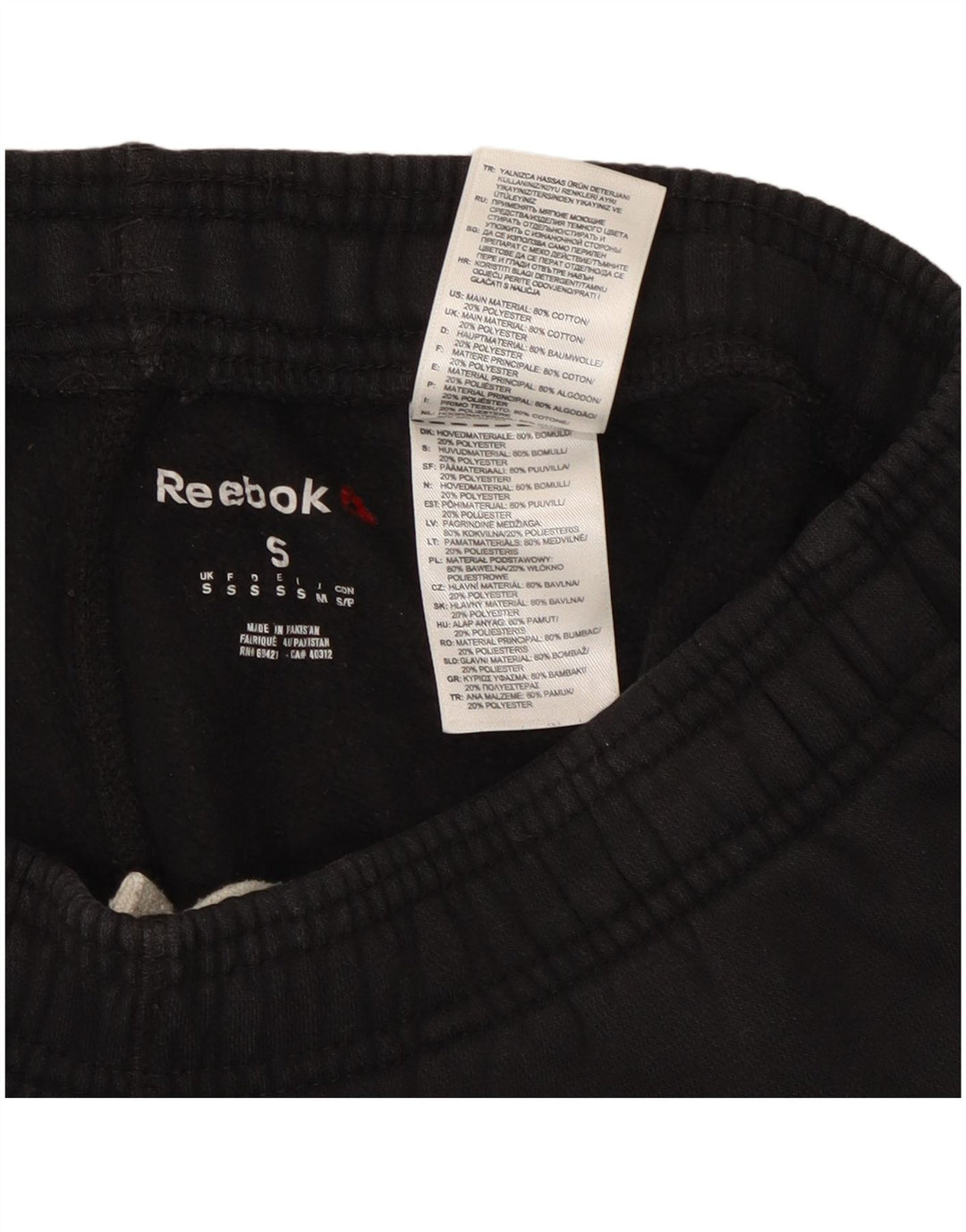 Мужские спортивные брюки Reebok, маленькие черные хлопковые брюки для бега