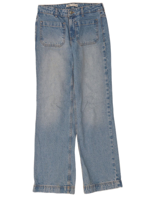 Женские прямые джинсы Zara EU 36 XS W26 L32, синий хлопок