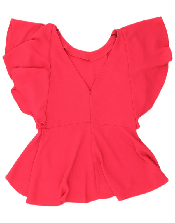 Женская блузка Zara Top UK 12, средний розовый полиэстер