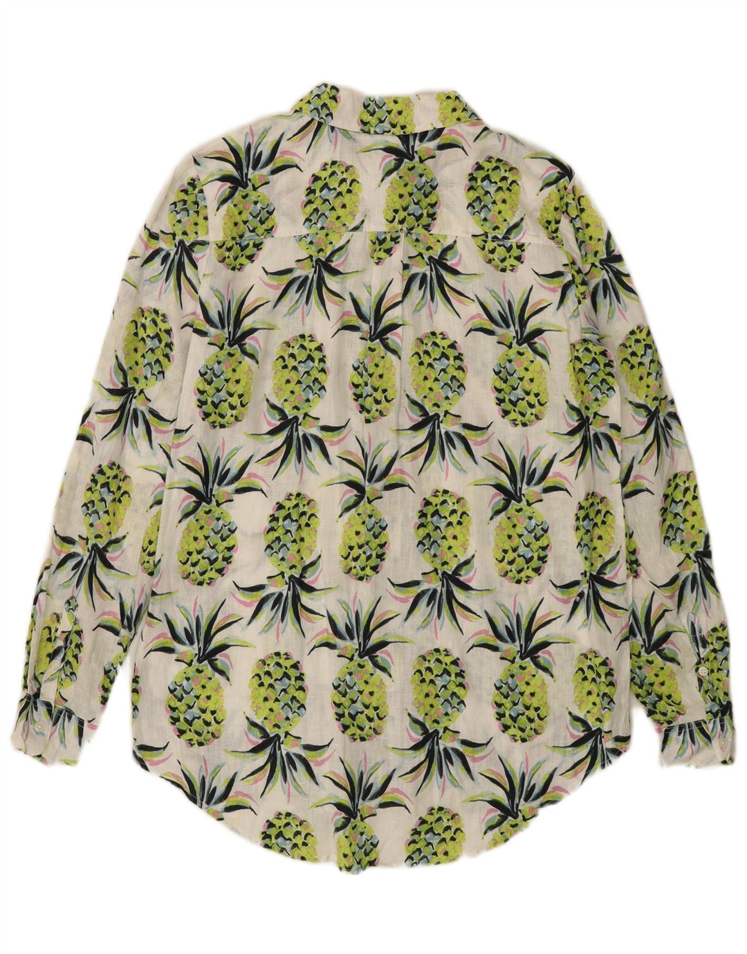 BODEN Женская удлиненная рубашка оверсайз с абстрактным узором UK 8, маленькая зеленая