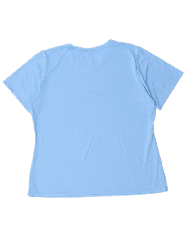 Женская футболка Heat Gear Under Armour Top UK 18 XL, синий полиэстер