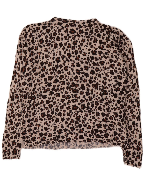 Женский джемпер с круглым вырезом Marks & Spencer UK 14, средний коричневый цвет